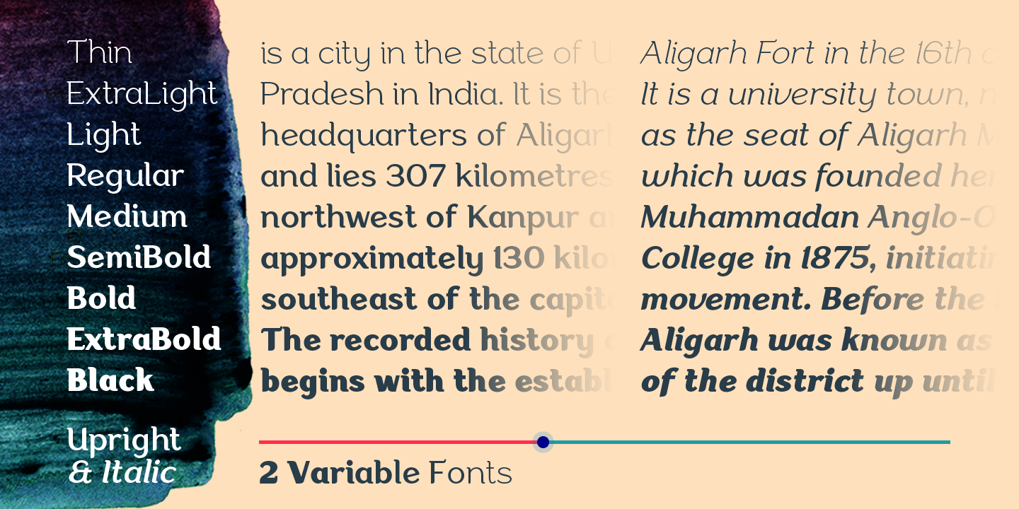 Beispiel einer Aligarh-Schriftart #4